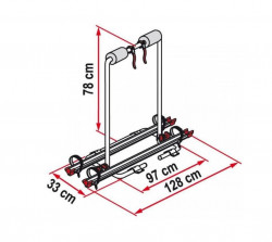 Bicycle carrier for Fiamma XL A caravan carrier - Img 3