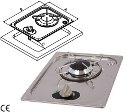 Built-in single-burner stainless steel hob, 30 mbar - Img 2