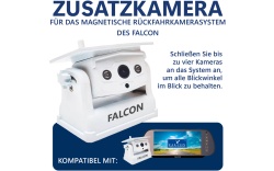 Cameră suplimentară wireless Falcon cu panou solar pentru sistemul cu cameră magnetică FN-MWCS7-R, alb - Img 2