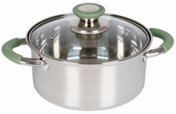 Camping pot made of stainless steel, incl. lid 1,6 l