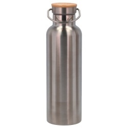 Camplife double-walled stainless steel thermos flask with bamboo lid, 750 ml
