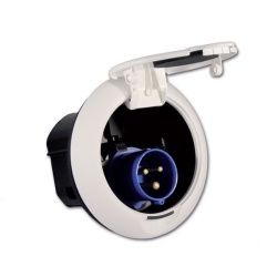 CEE stecher socket CEE round, with magnet cover, ALB