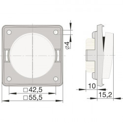 Double circuit breaker for the Berker Integro system, BLACK ANTHRACITE - Img 2