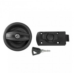 External / internal round lock with hub and key, Ø hole 93mm