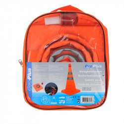 Foldable LED traffic signalling cone, 41 cm, made of durable waterproof material - Img 5
