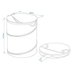 Folding laundry basket 51 x 45 cm - Img 6