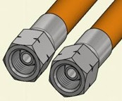 Gas hose for barbecue, cooker, fridge with 1/4 left-hand thread on both ends, different lengths - Img 2