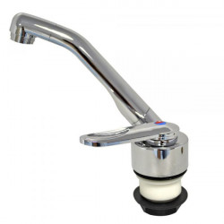 Hot/cold water battery "Florenz" foldable pipe SI rotating, mounting hole ∅ 33mm