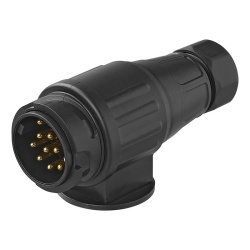 Jaeger 13-pin Stecher for cable mounting, ABS, 12V - Img 3