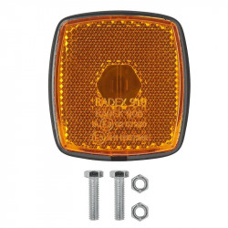 Lampa de gabarit remorci, pozitie lateral (portocaliu) cu reflector, 66 x 62 mm, Radex 906 - Img 7