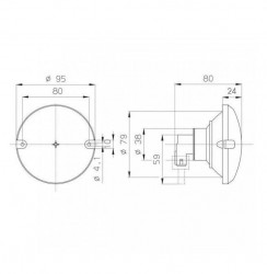 Lampa spate rotundă multiple variante pentru rulote si autorulote - Img 5