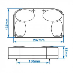 Lampa stop remorci, 6 functii, 237 x 137 mm, dreapta - Img 6