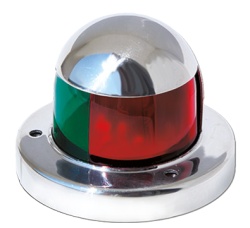 LED navigation light RED-GREEN, stainless steel body, 1 pc