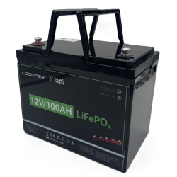 LiFePO4 battery, 12.8V, 100Ah with BMS and self-heating, 5000 cycles, class A cells