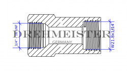 LPG cylinder direct-fill extension with multivalve, 68 mm - Img 4