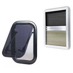 MASIS aluminium-framed window with built-in blind, 300 x 450 mm