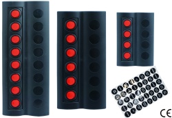 Panel with 8 LED lighting switches and automatic fuses, marine standard - Img 2
