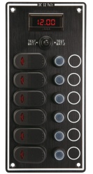 Panou Electric LED 12V cu 6 intrerupatoare, voltmetru digital si test 2 baterii