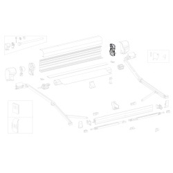 Placă de capăt dreapta Thule pentru varianta cu motor, Omnistor 8000 (1500600867)
