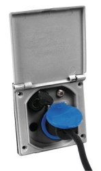 Priza exterior GRI 220V / 12V / TV si HDMI