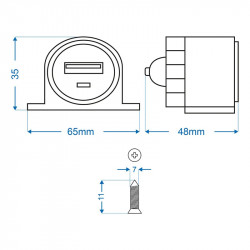 Priza USB pentru montaj direct inclusiv suruburile de montaj 12/24 V - Img 6