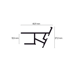 Profil pentru montajul benzilor LED la usile dulapurilor suspendate, 220 cm - Img 4