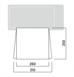 Rainproof minibus awning, 250 x 260 cm - Img 2
