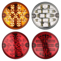 Round LED tail light multiple versions for caravans and motorhomes