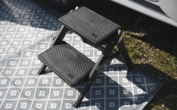 Scara pliabila din Blackline din ALUMINIU cu doua trepte pentru rulote, 3,8 kg - Img 3