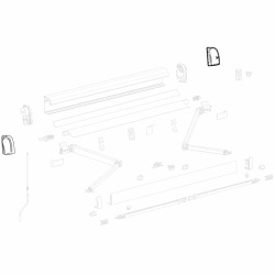 Set capace de capăt eloxate Thule pentru Omnistor 4200 (1500603614)