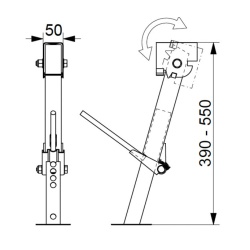 Set of 2 levelling legs for stabilising motorhomes (39–55 cm) - Img 3