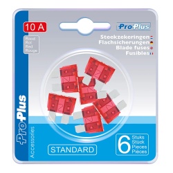 Sigurante 12V MINI, 6 buc, ROSU, 10A