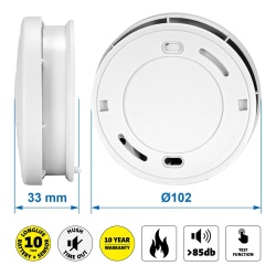 Smoke detector with 9V batteries, no power connection required - Img 3