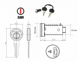 STS/Zadi 2-key hub, total length 33.5 mm - Img 2