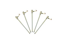 Țăruși Berger din oțel cu cârlig, 21 cm, set 5 buc, pentru sol dur