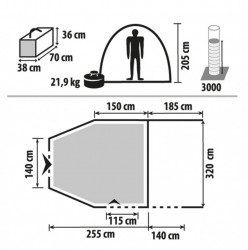 Touring Easy-L inflatable tailgate tent for minibus - Img 6
