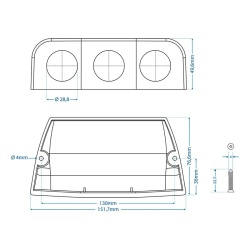 Triple casing for surface mounting - Img 4