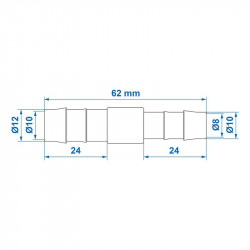 Water Hose Reducers 12/10 mm (2 pcs) - Img 4