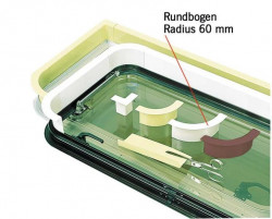 60° round corner profile for window frame
