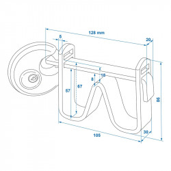 An anti-theft device for caravan or trailer coupling with lock and 2 keys - Img 4