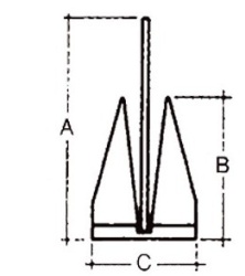 Anchor G.B. in galvanised steel, 7 kg - Img 2