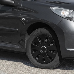 AURA wheel cap with chrome-plated centre ring, 16 inch, BLACK - Img 5