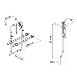 Bike carrier Fiamma Carry-Bike Mercedes Vito 1996 - 2003, with tailgate - Img 2