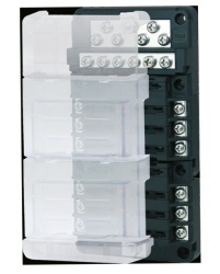 Box for 12 standard fuses, 12-24V, max 20A/fuse