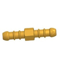 Brass fixed connection 2 x 8 mm gas hose