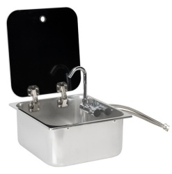 Built-in sink with battery included 35,2 x 32,2 x 15 cm with safety glass lid - Img 2