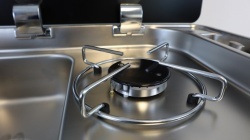 Built-in stove / sink FL1323 with 1 burner and glass lid, sink on RIGHT HAND SIDE - Img 4