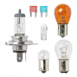 Car spare bulb set with H4 bulb