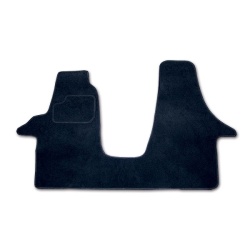 Carpeted floor mat for VW T5, T6 hardened in the wear area