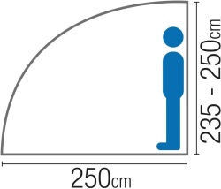 Cort pentru rulota gonflabil Lynx, lungime 200 cm, inclusiv fusta rulota - Img 4